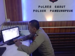 Polsek Pameungpeuk Sispam Pastikan Keamanan Mako Kondusif