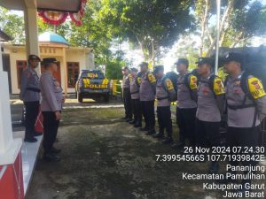 Polsek Pamulihan Gelar Apel kesiapan Pam TPS
