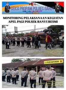 polsek banyuresmi anggota melaksanakan apel pagi