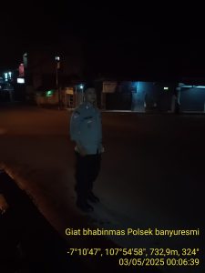 polsek banyuresmi anggota melaksanakan kryd malam