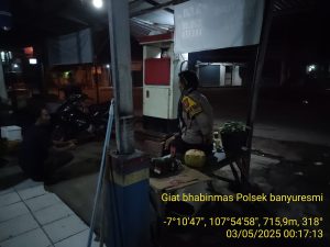 polsek banyuresmi anggota patroi malam cegah balap liar